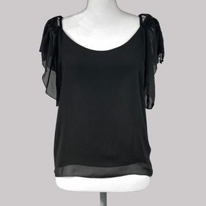 Paolo Casalini Sheer Cold Shoulder Top